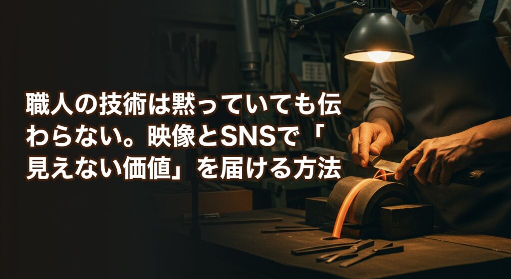 職人の技術は黙っていても伝わらない。映像とSNSで「見えない価値」を届ける方法