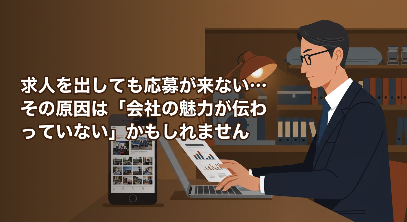 求人を出しても応募が来ない…その原因は「会社の魅力が伝わっていない」かもしれません