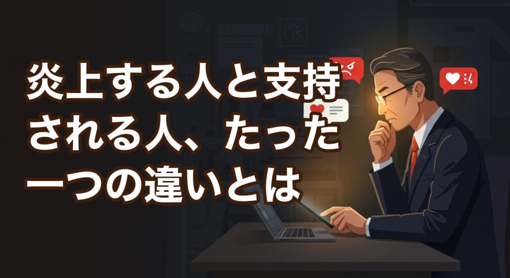 炎上する人と支持される人、たった一つの違いとは