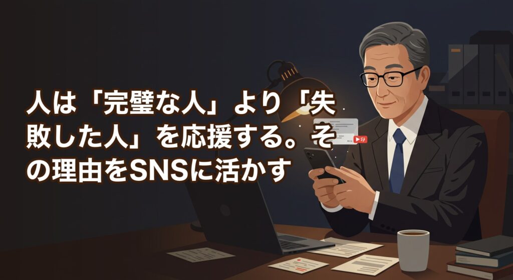 人は「完璧な人」より「失敗した人」を応援する。その理由をSNSに活かす
