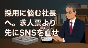 採用に悩む社長へ。求人票より先にSNSを直せ