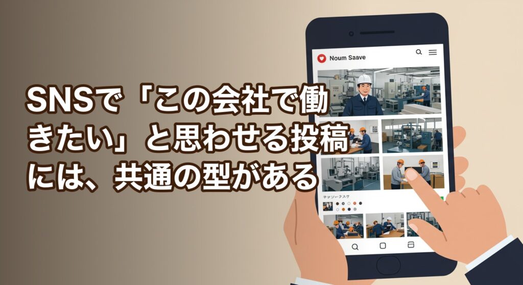 SNSで「この会社で働きたい」と思わせる投稿には、共通の型がある
