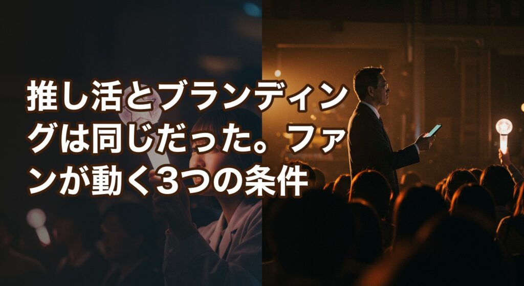 推し活とブランディングは同じだった。ファンが動く3つの条件