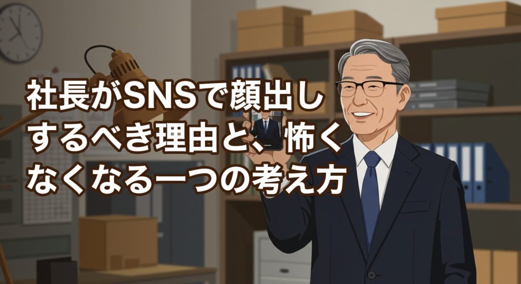 社長がSNSで顔出しするべき理由と、怖くなくなる一つの考え方