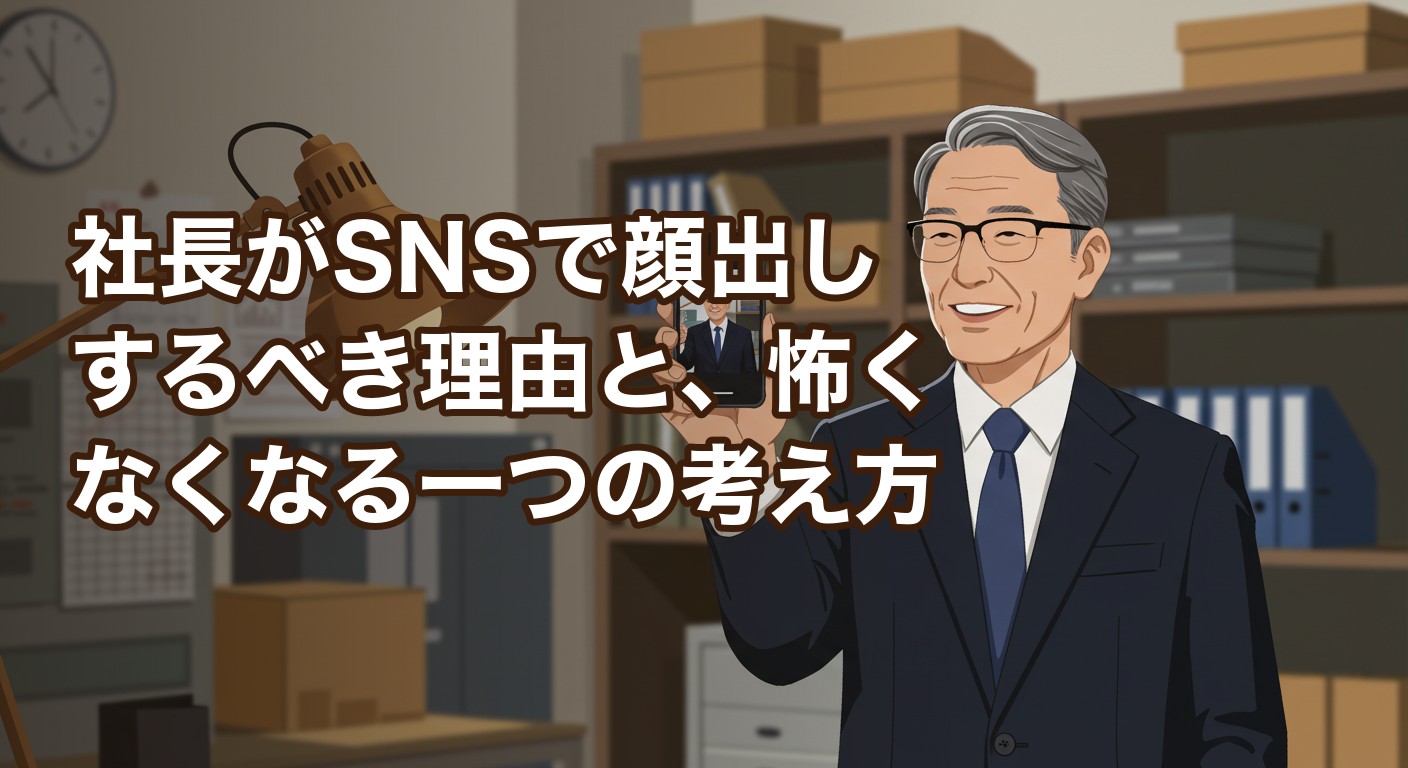 社長がSNSで顔出しするべき理由と、怖くなくなる一つの考え方