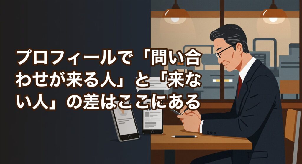 プロフィールで「問い合わせが来る人」と「来ない人」の差はここにある