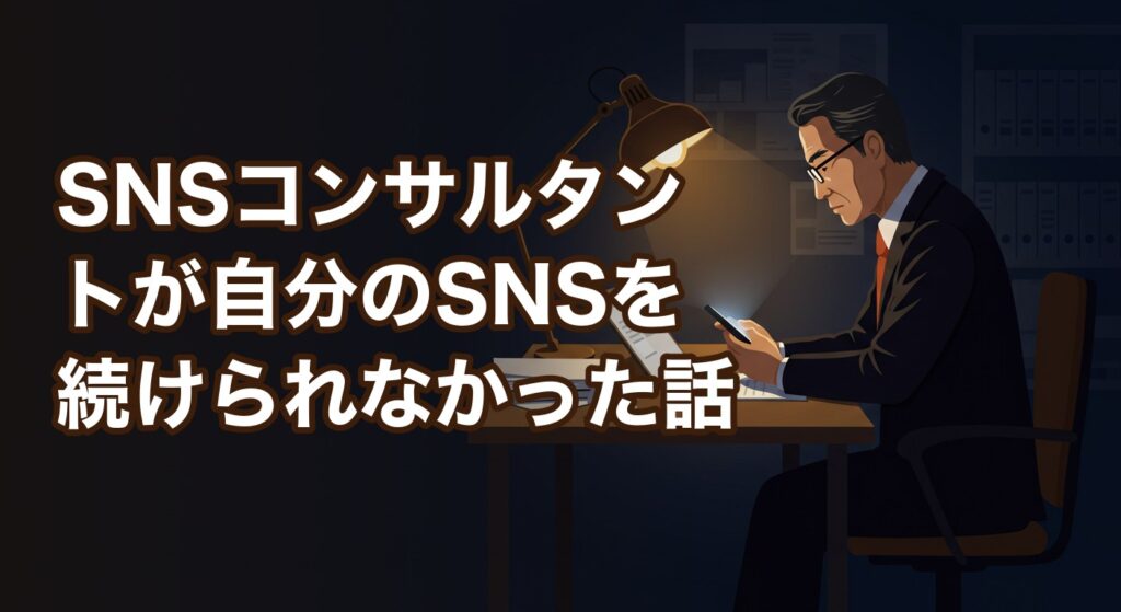 SNSコンサルタントが自分のSNSを続けられなかった話