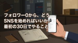 フォロワー0から、どうSNSを始めればいいか。最初の30日でやること