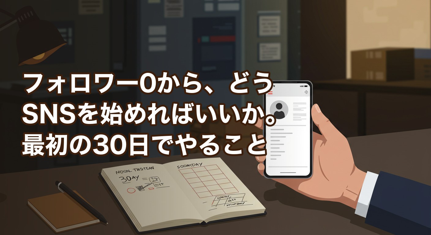 フォロワー0から、どうSNSを始めればいいか。最初の30日でやること