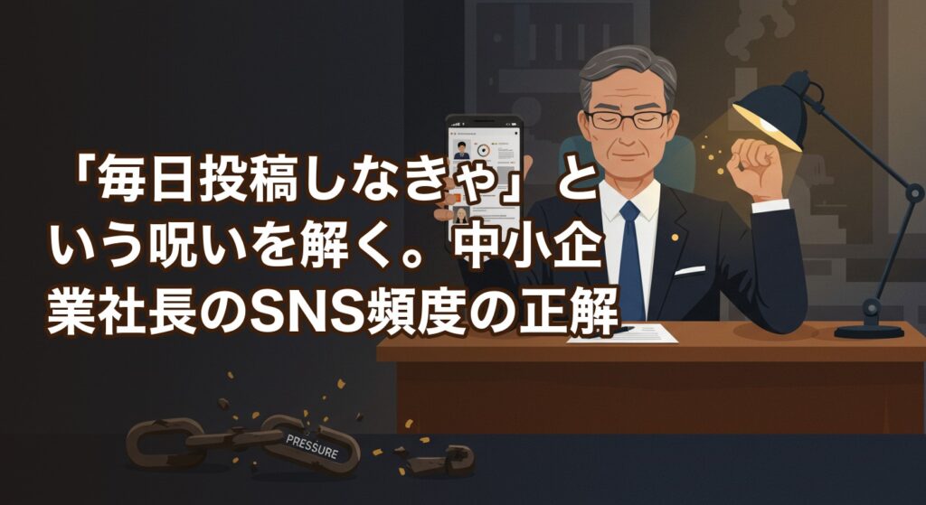 「毎日投稿しなきゃ」という呪いを解く。中小企業社長のSNS頻度の正解