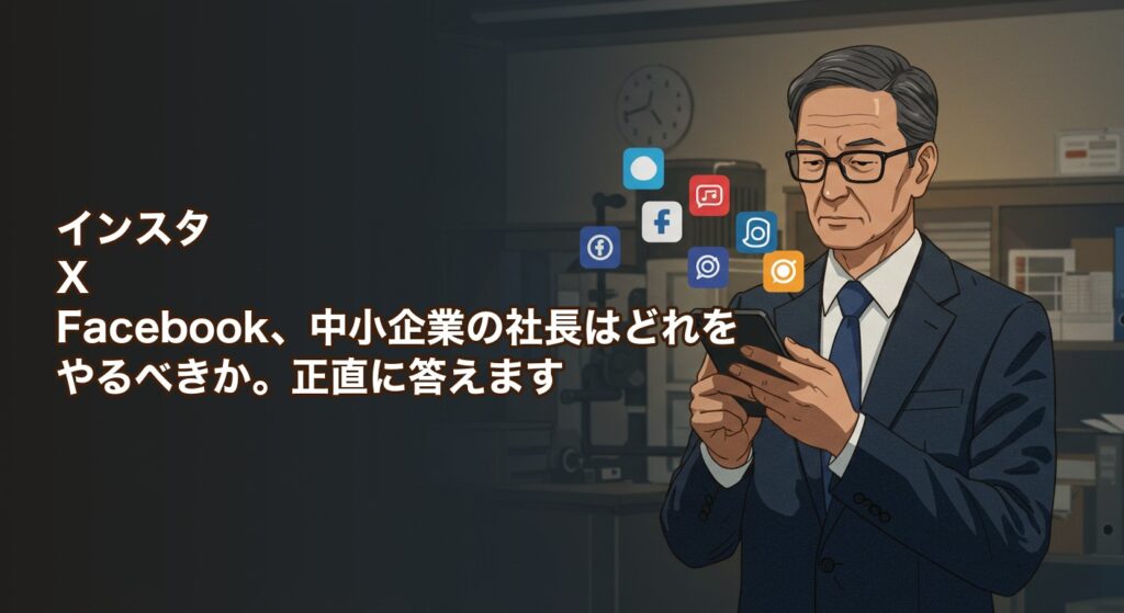 インスタ・X・Facebook、中小企業の社長はどれをやるべきか。正直に答えます